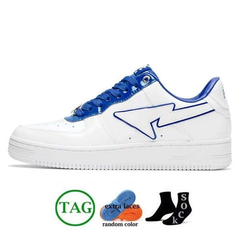 b14 patent leather white blue 36-45