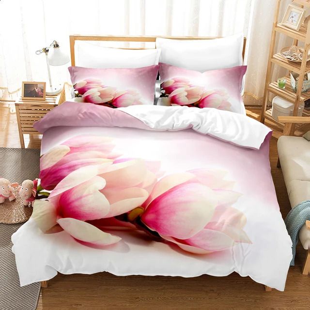 Розовое стеганое одеяло 8