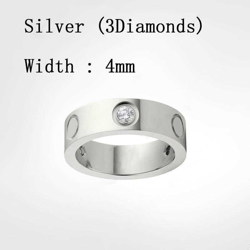 4mm zilver met diamant