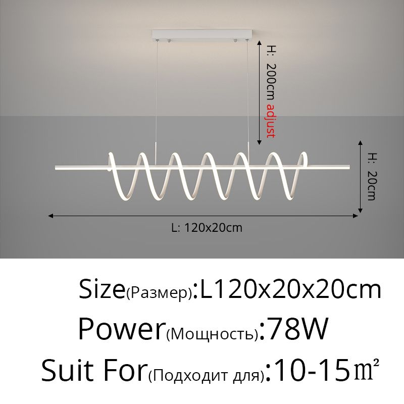 Bianco a 120 cm a 3 colori senza telecomando