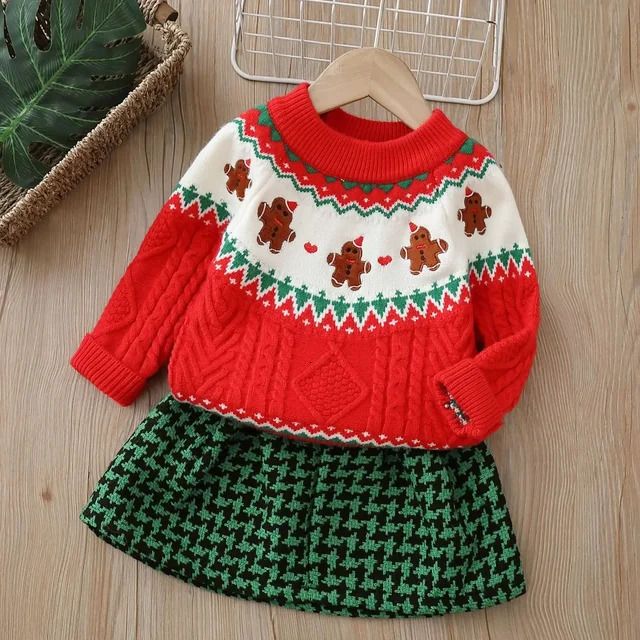 red sweater set