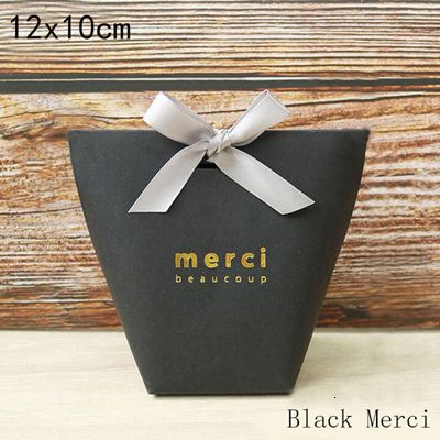 12x10cm Black Merci-As Picture