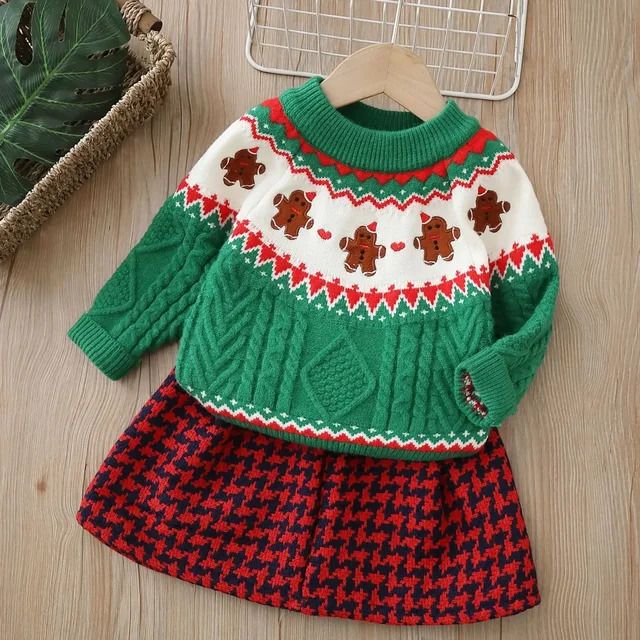 green sweater set