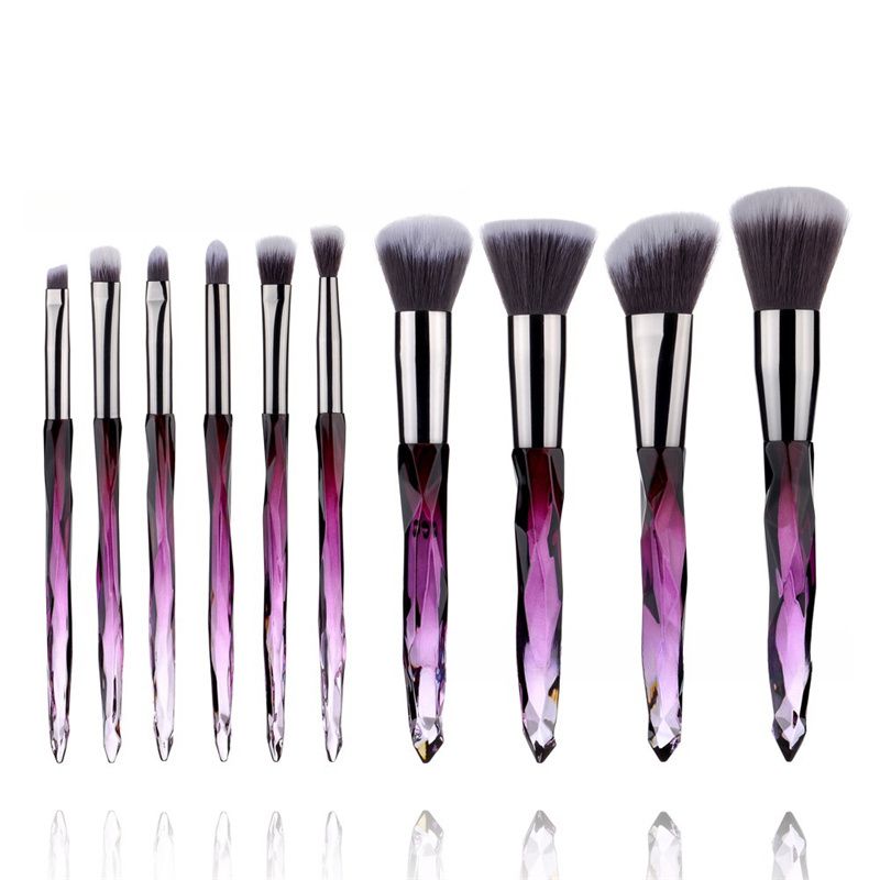 Purple handle brown bristles