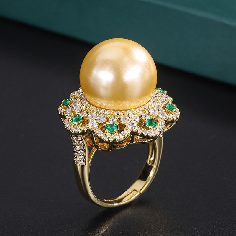 Gold Bead Gold Ring