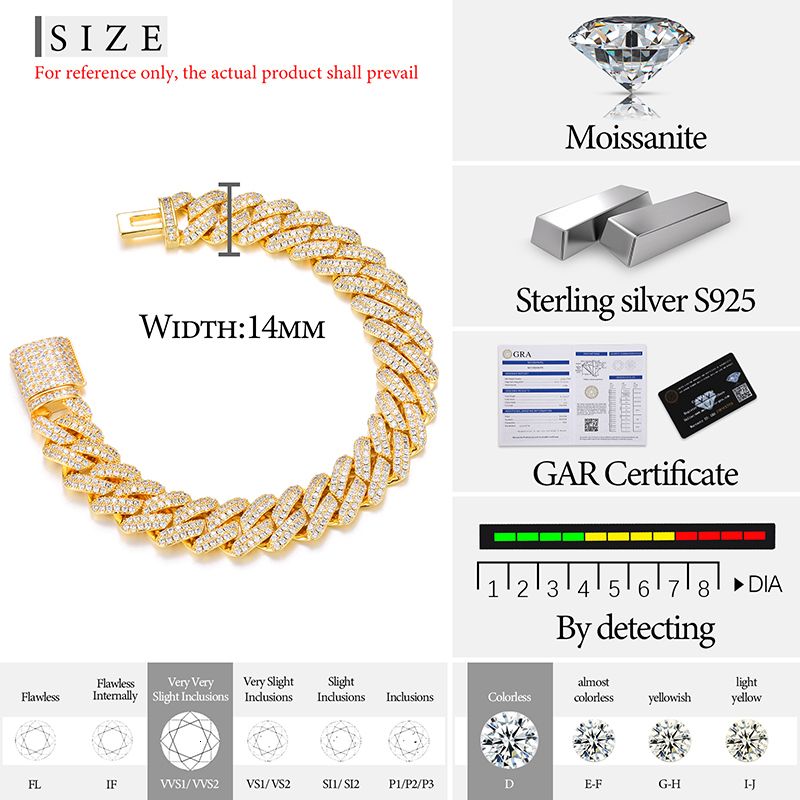 Bracelet 2row-20 mm-g-7,5 pouces