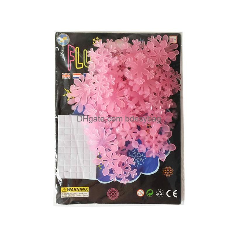 50Pcs Pink Snowflake