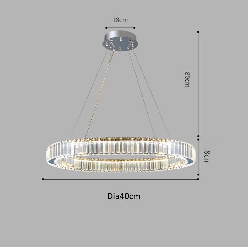 Dir40cm chroom lichaam warm wit geen afstandsbediening