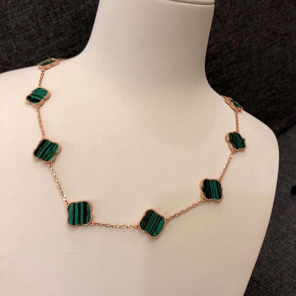 Rose Gold Malachite Green