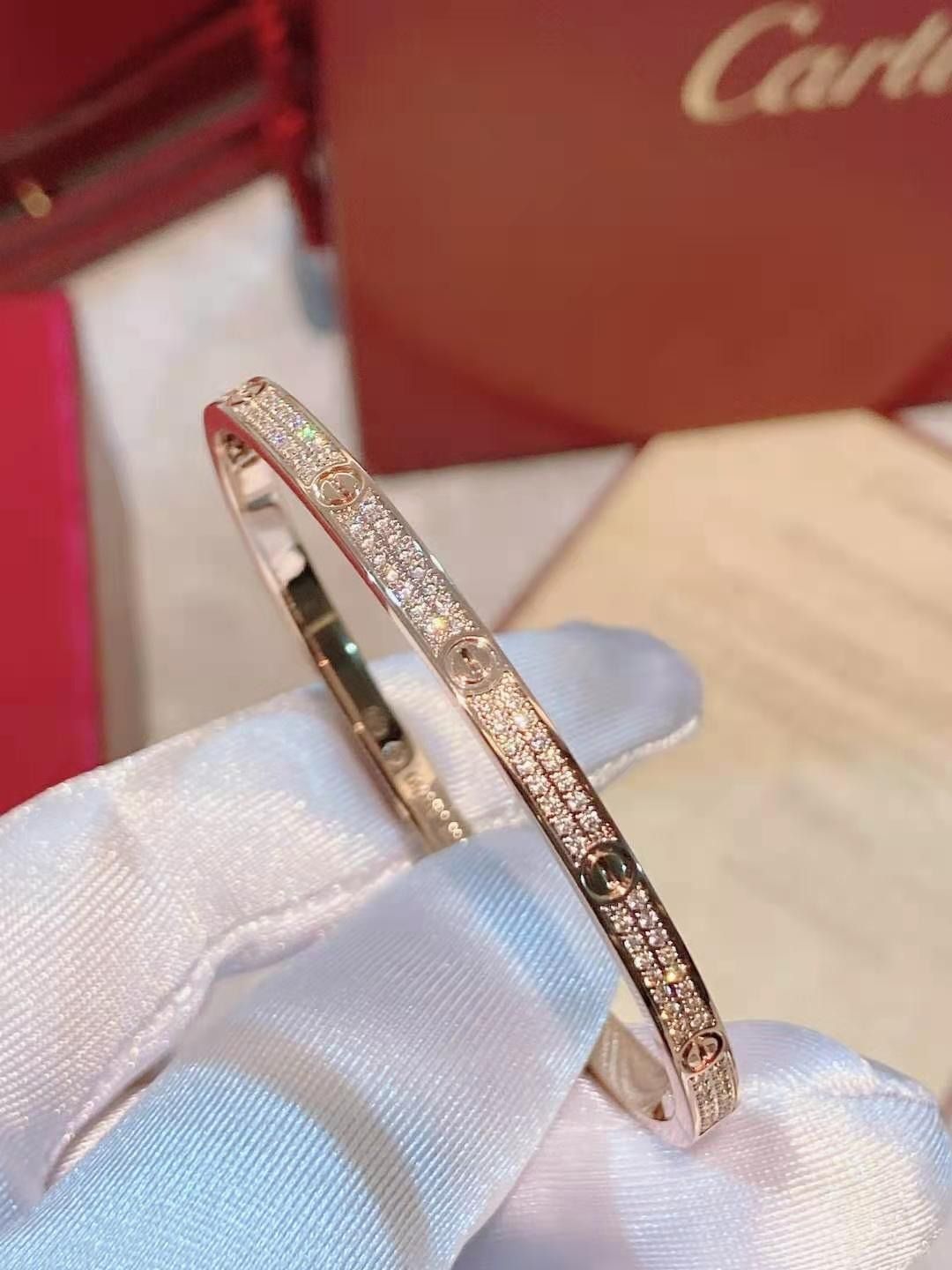 diamantes de ouro rosa fino-17cm