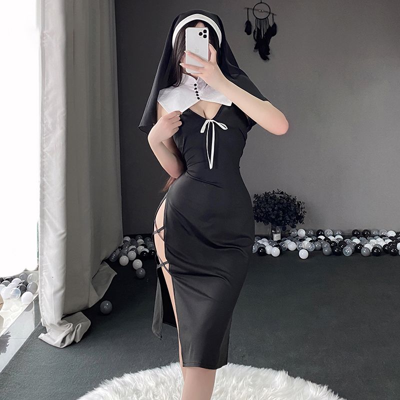 Skolflicka - Sexig UppsÃ¤ttning Nun Cosplay Uniform Suit Women Lingerie Porn Maid Dress  Anime Rollplay Headgear Halloween Hollow Passion Exotic Costume 230411 FrÃ¥n  kr109.01 | DHgate