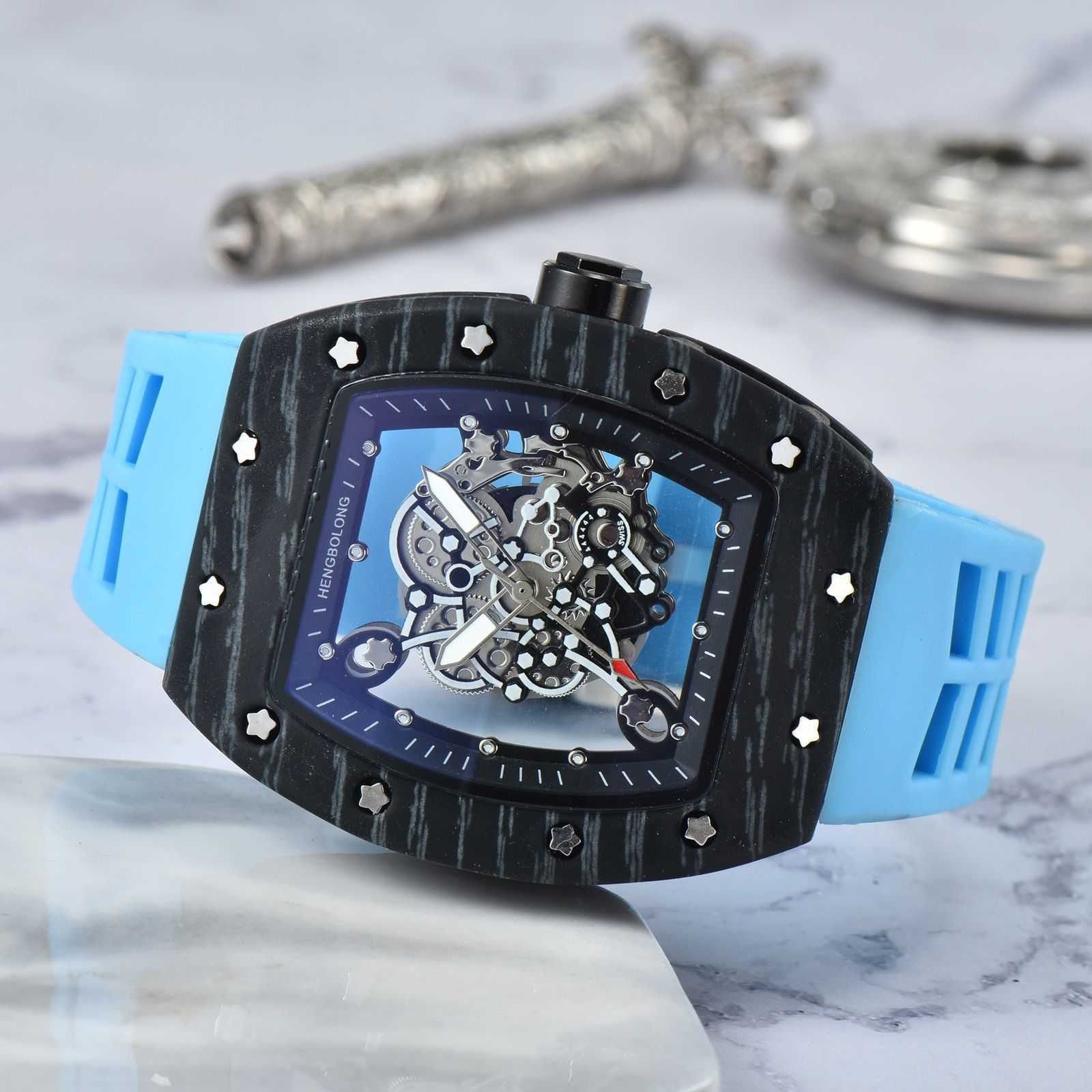 Black shell light blue belt