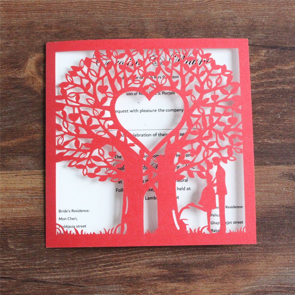 Red-Laser Cut Card