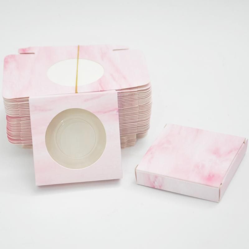 50 pudełka bez tacki marmurowe różowe porce