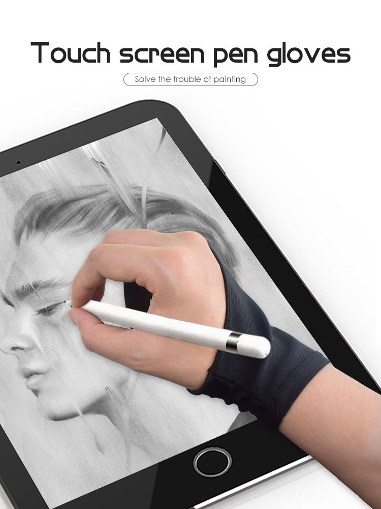 Two-Finger Painting Gloves Drawing Gloves Tablet Touch Artist