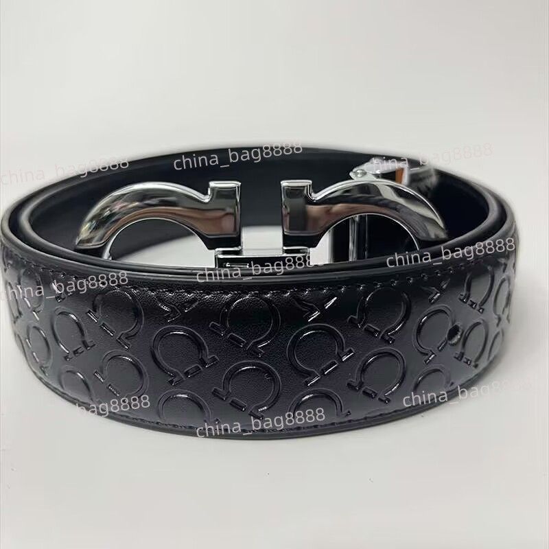 Ceinture noire de boucle argent￩e