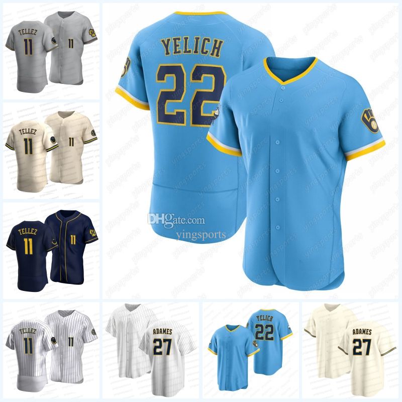 Milwaukee City Connect Jersey #22 Christian Yelich 6 Owen Miller