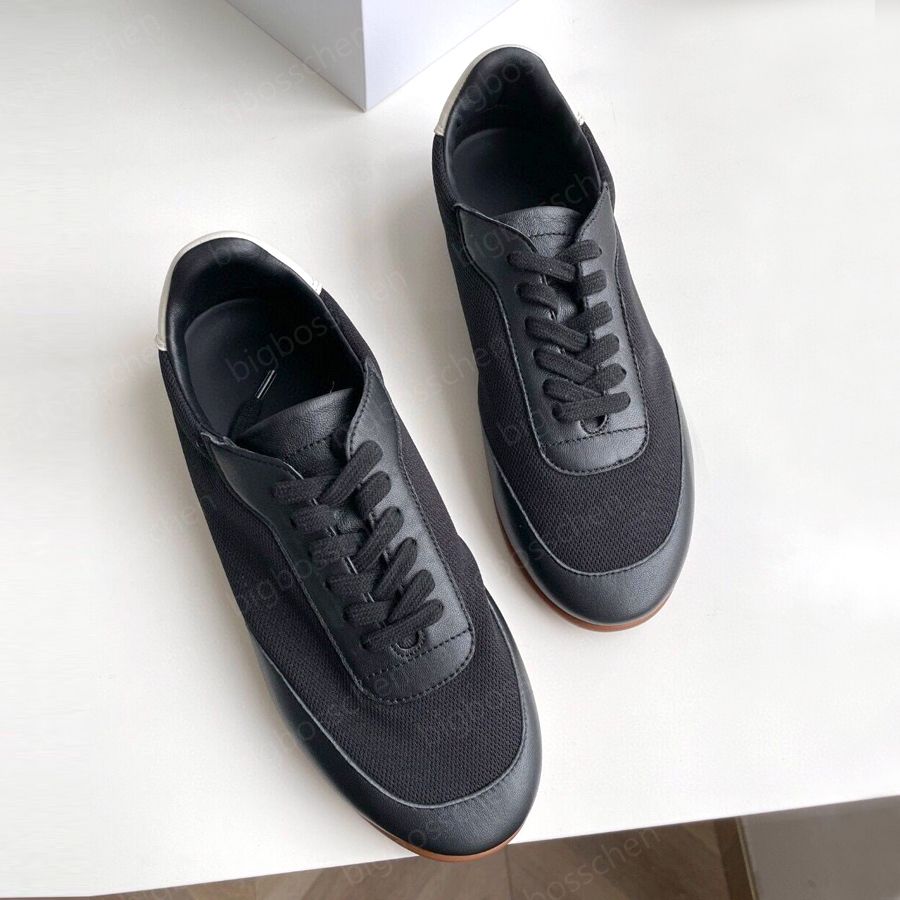 The Row Casual Shoes Ladies Sneakers Designer Lace Up Low Top Mesh