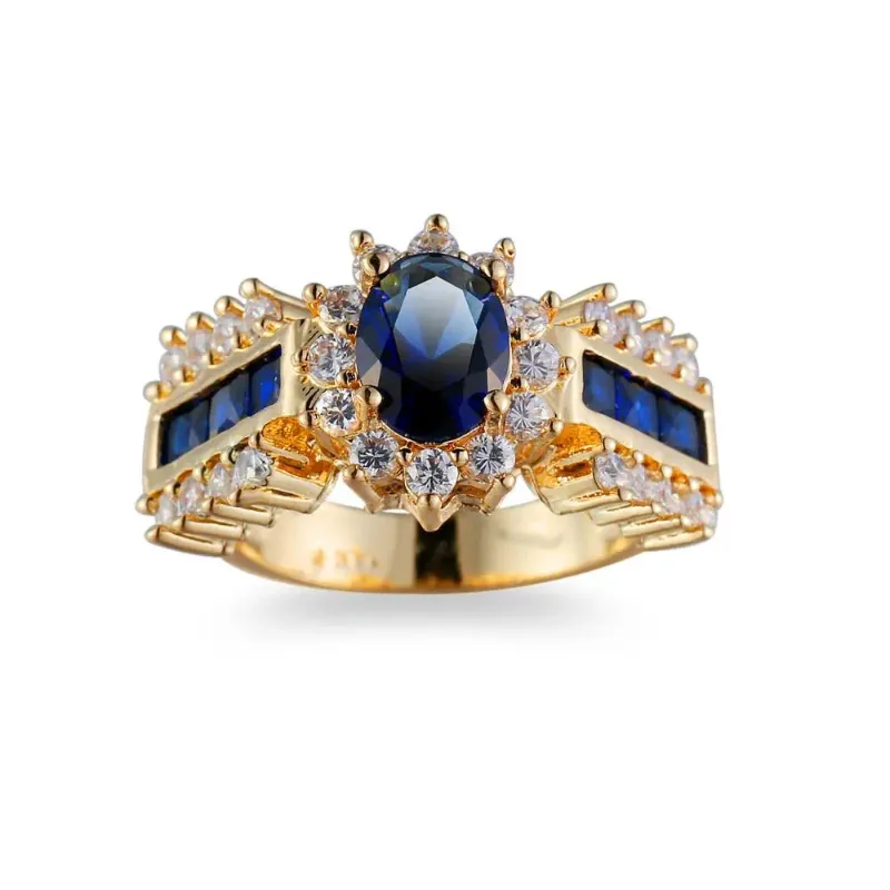 Blue Yellow Gold Plated