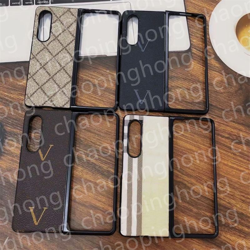 Galaxy Z Fold 3 Louis Vuitton Brown Hard Case
