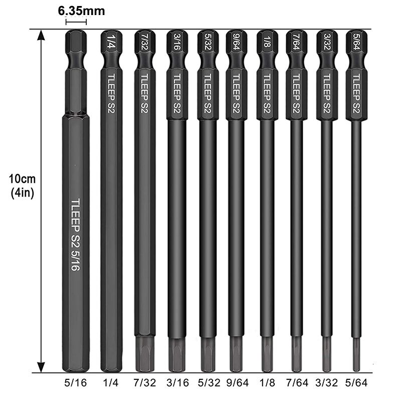 10pc 100 mm sae pouce