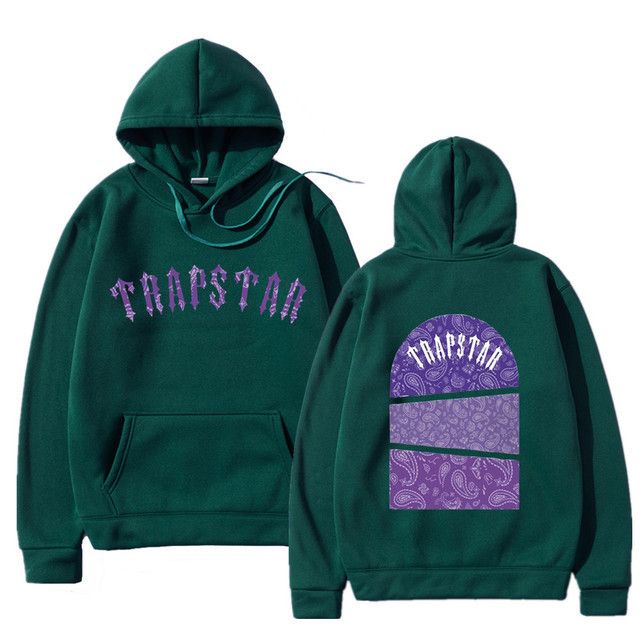 DULTAY Men's Trapstar Pullover Zip Hoodie Sweat Jacket Casual