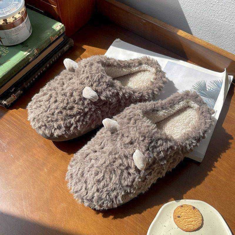 coffee cotton slippers