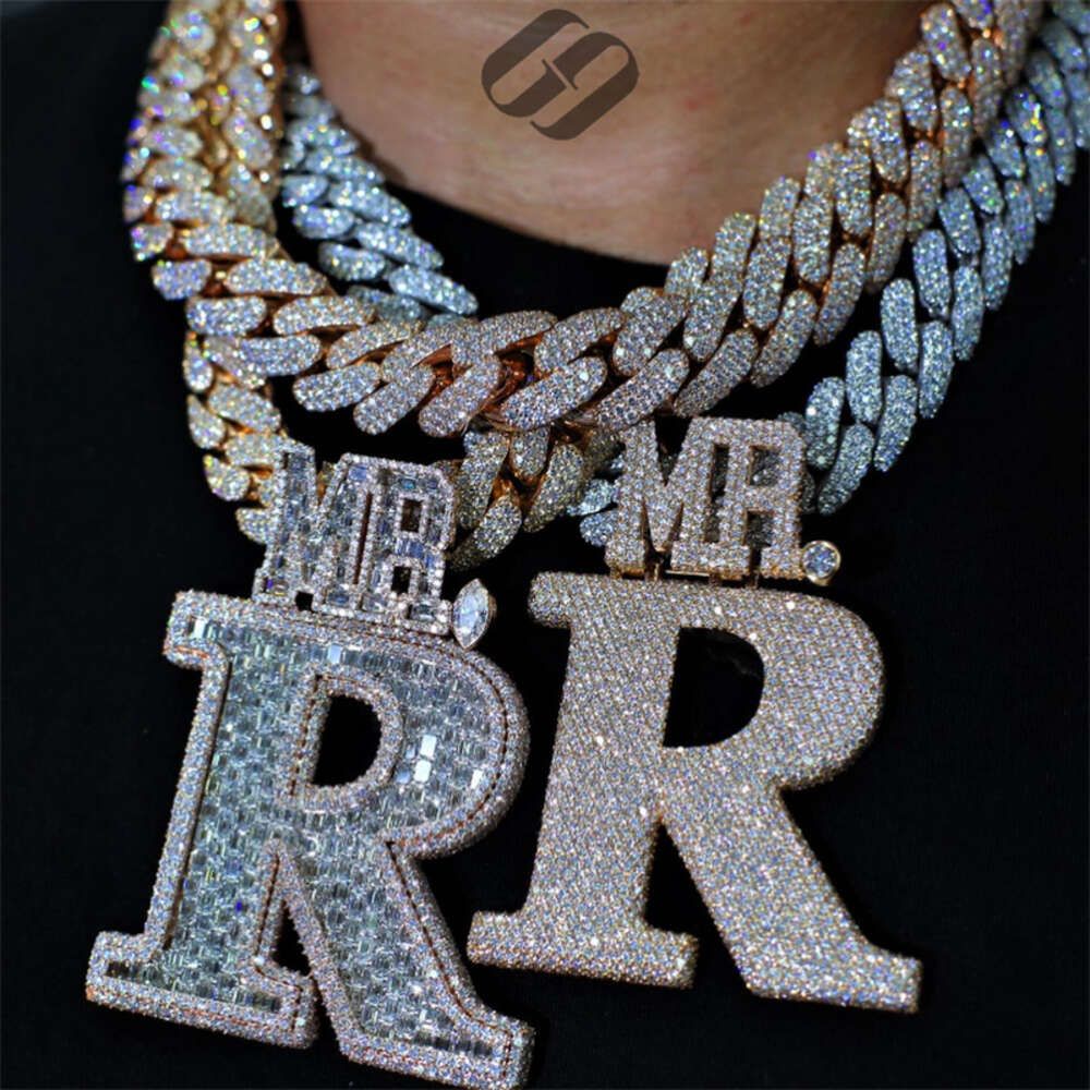 Baguette Letter r Pendant