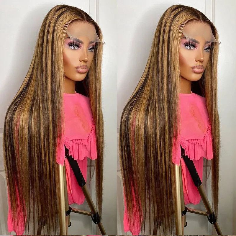 30 Inch Highlight Wig Human Hair Hd Lace Frontal Wig view 3