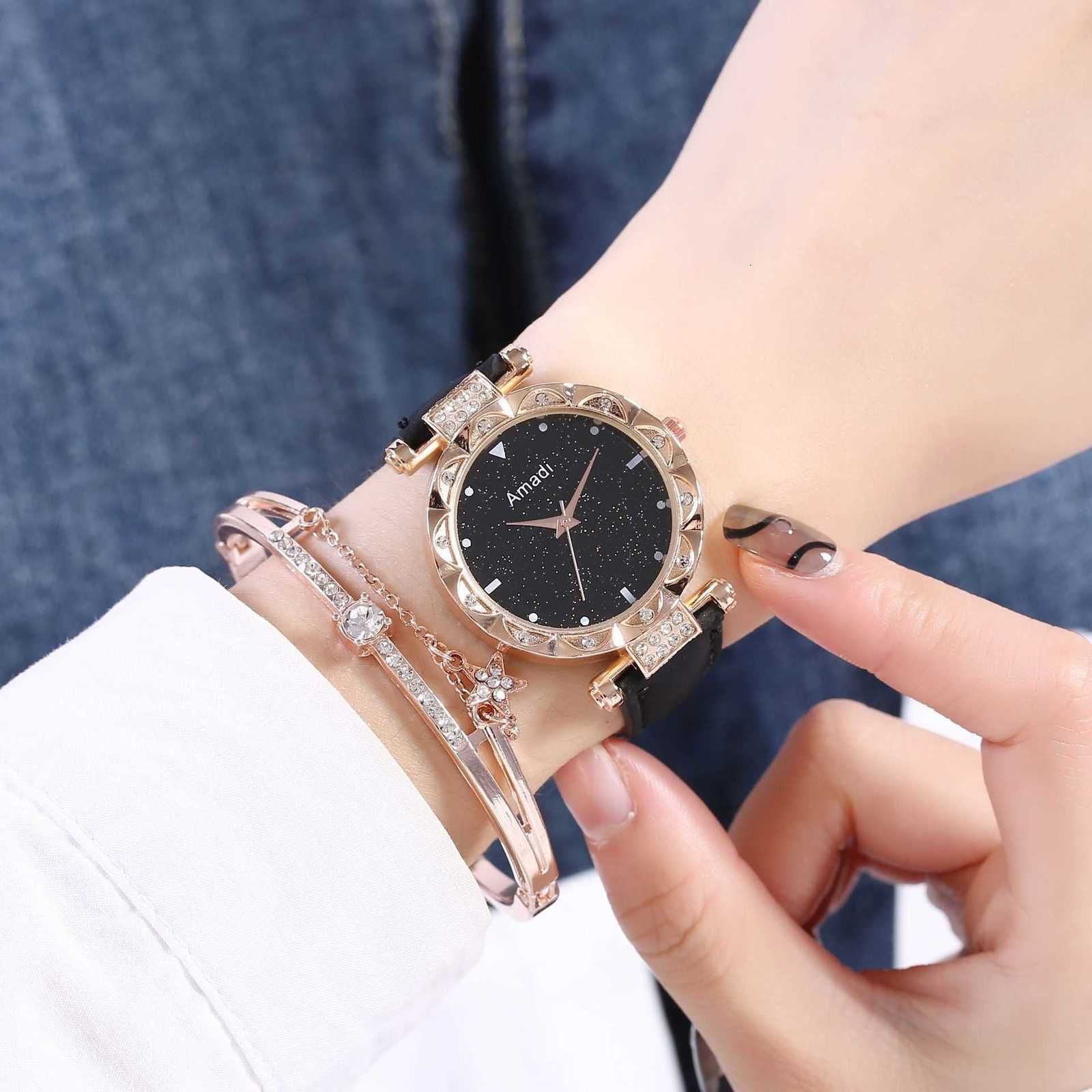 Zwart horloge + armband