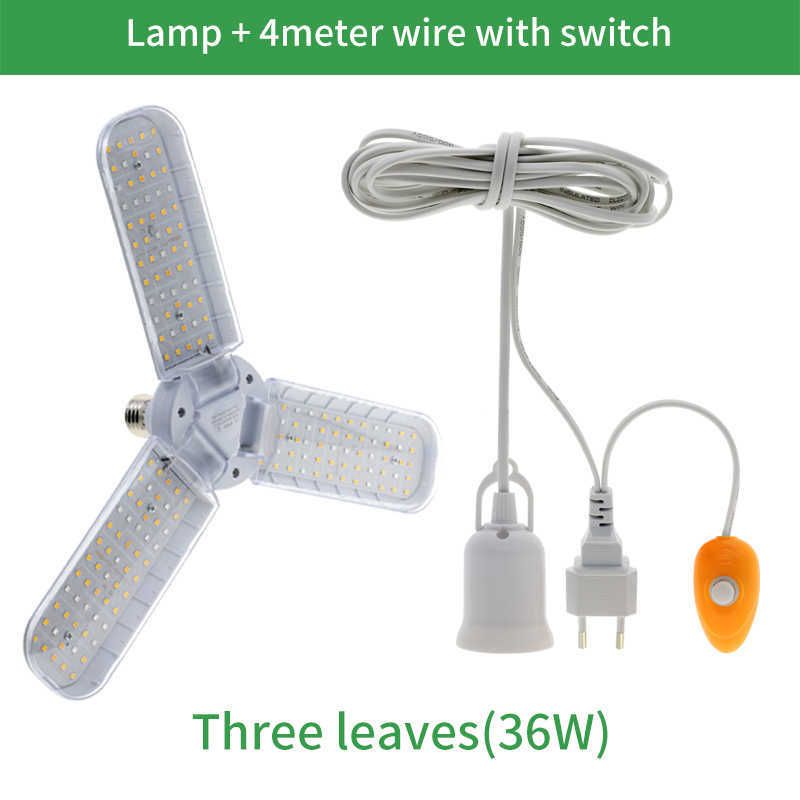 36W lampa 4m tråd