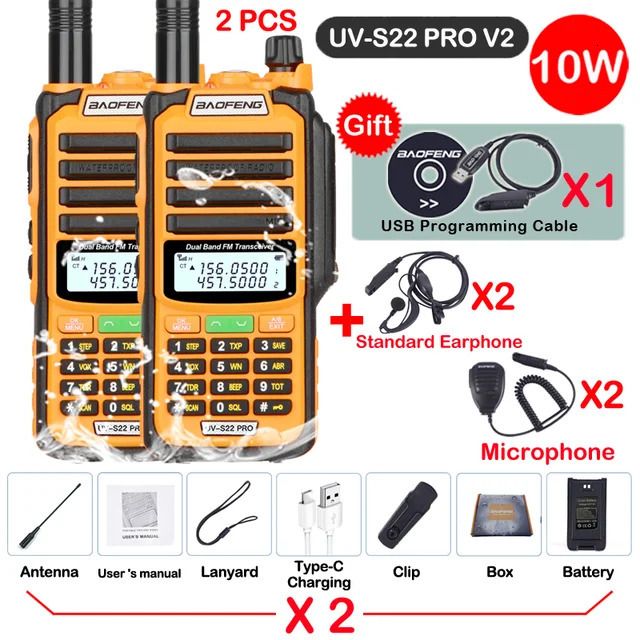 2PCS-Orange 3-USBプラグ