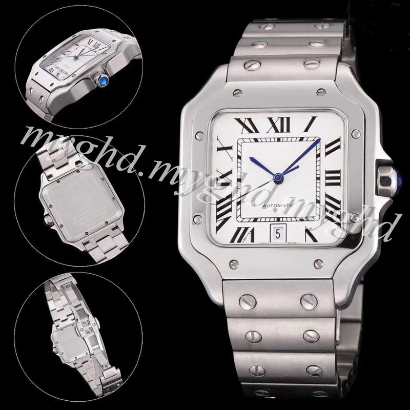 #1 silver strap-white dial