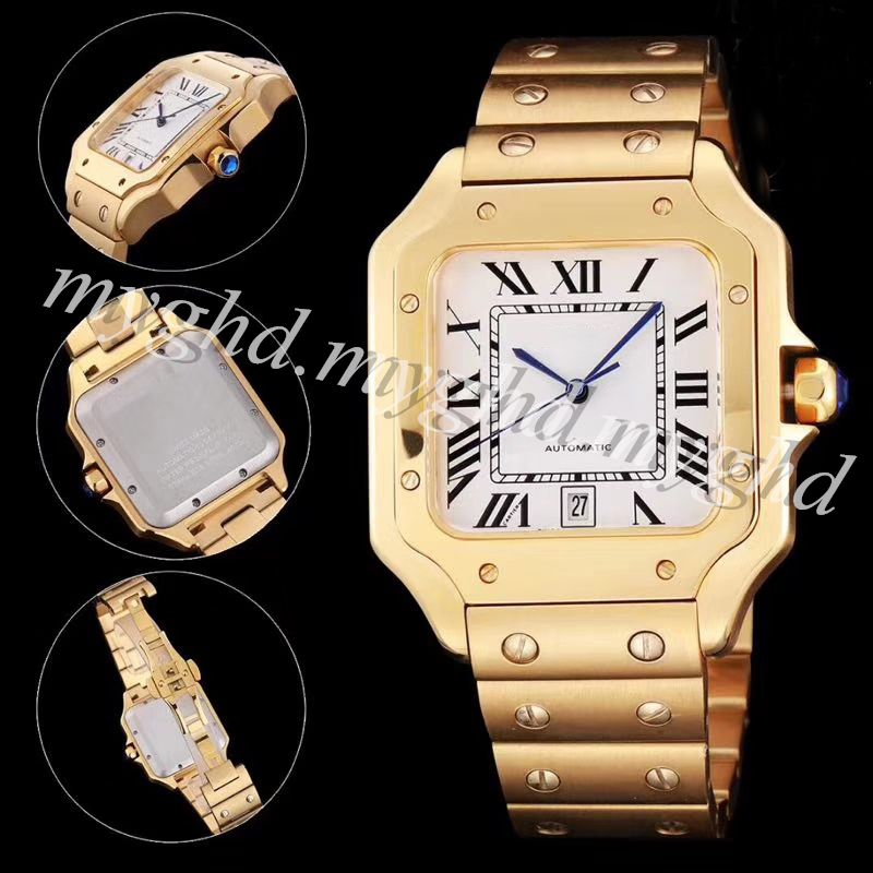 #4 gold strap-white dial