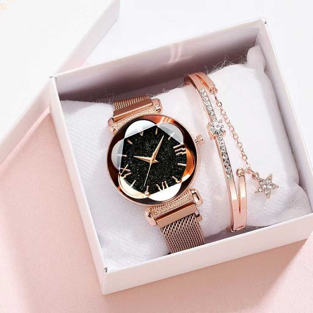 rose gold watch + bracelet + box