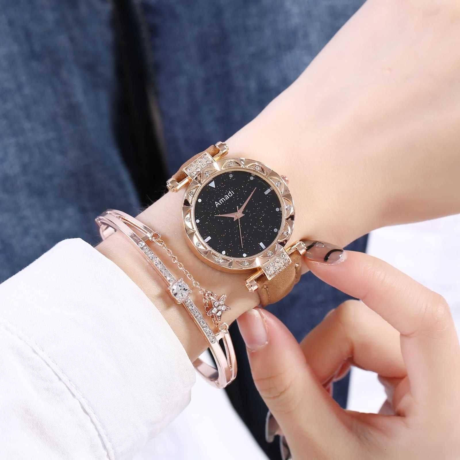 Bruin horloge + armband