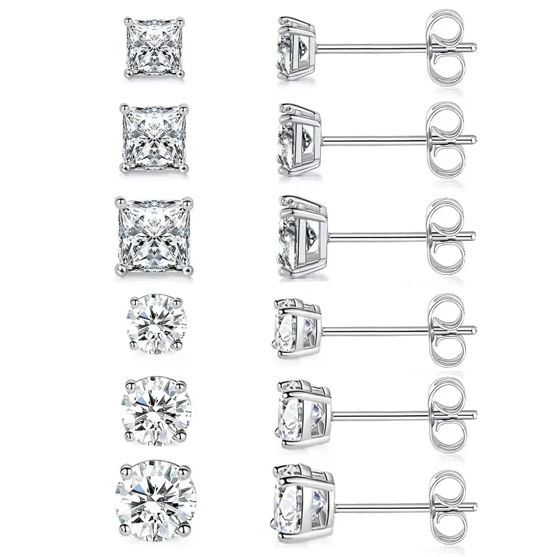 6pairs set silver