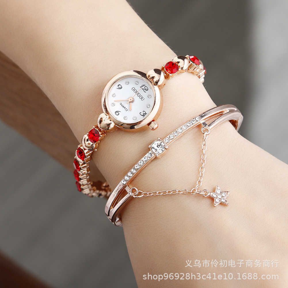 Mei Golden Red Watch + Armband