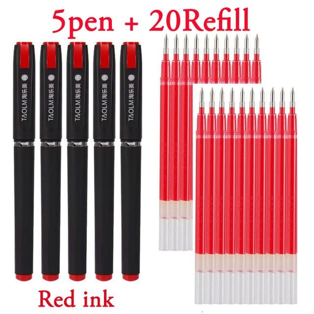 5 Caneta 20 Refil Vermelho