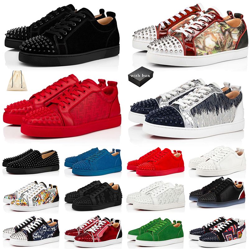 2023 Men Designer Red Bottoms Platform Casual Shoes Loafers Rivets Low Studed Shoe Mens Women With Box Red Bottomes Sneakers Trainers Eur 36 47 Big Size 13 From Usa_vapormax, $11.42 | DHgate.Com