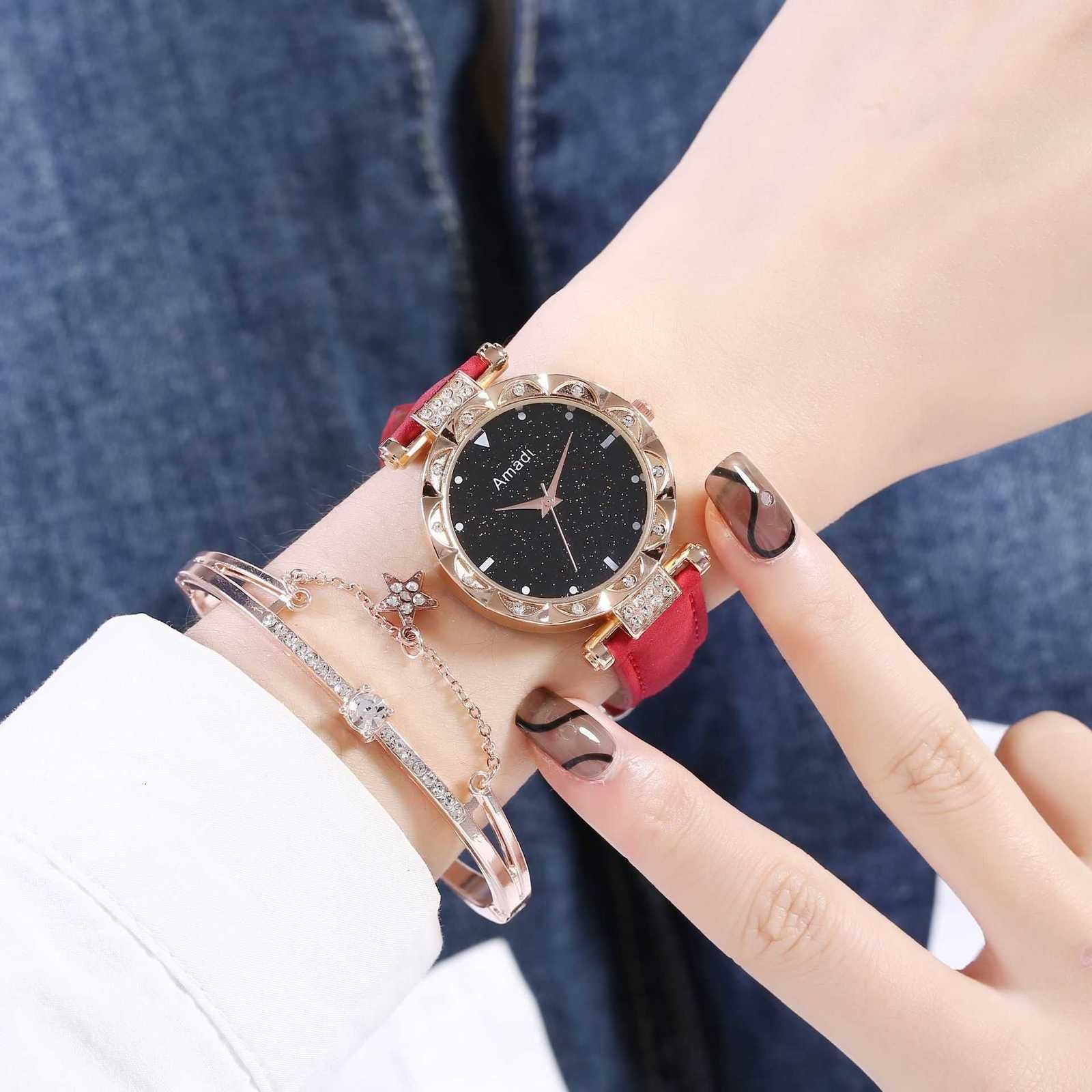 Rood horloge + armband