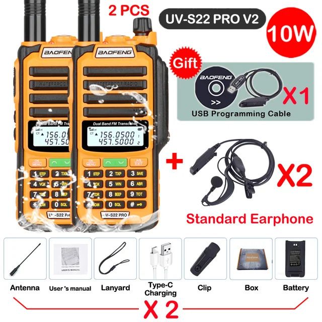 2PCS-Orange 2-USBプラグ