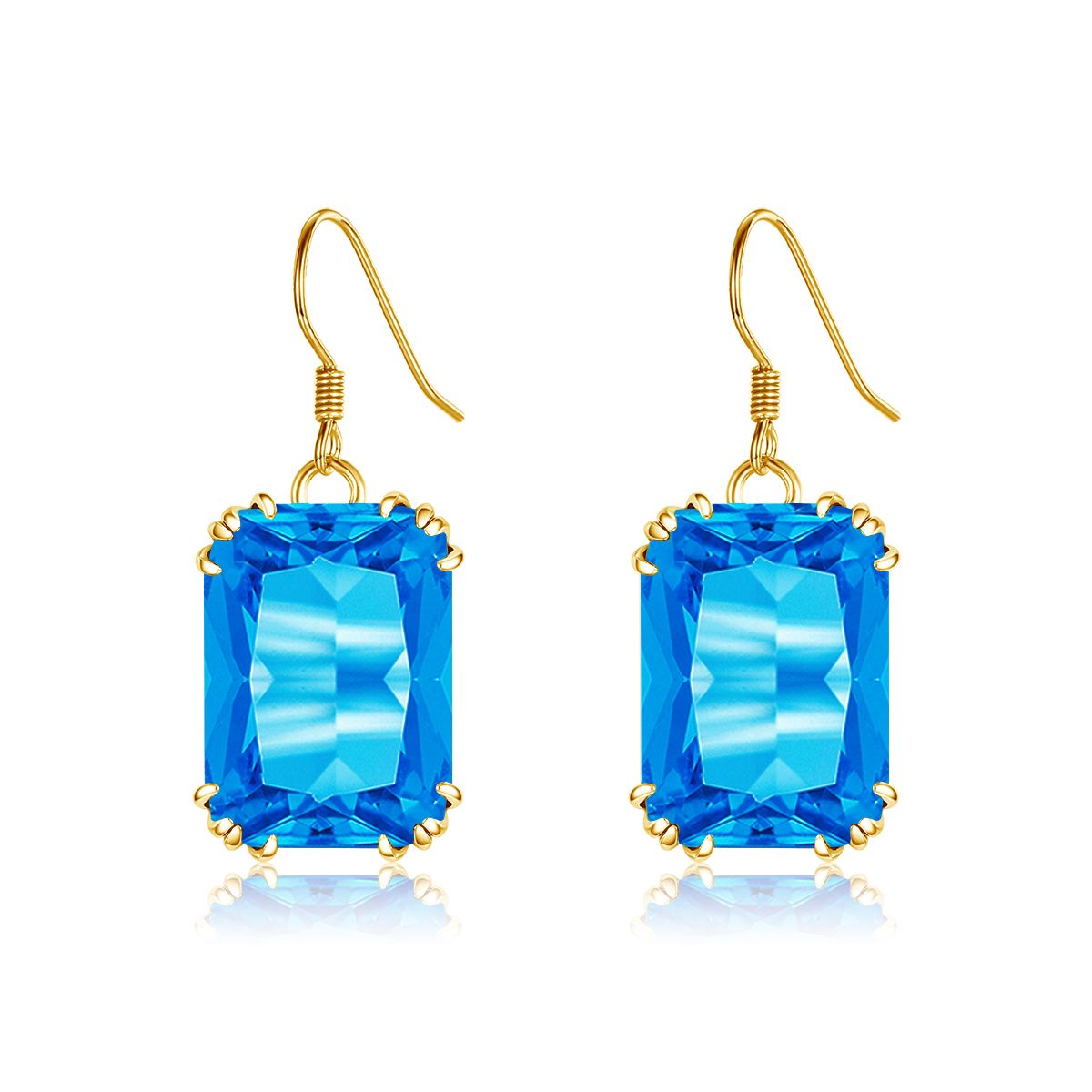 Blue Topaz-18k Gold Color