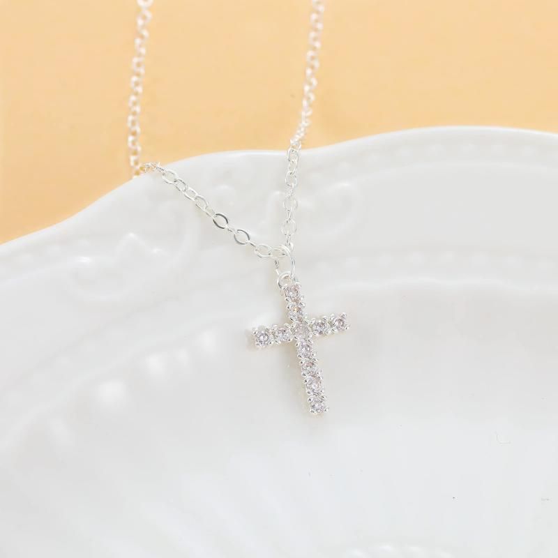 Silver Cz Cross