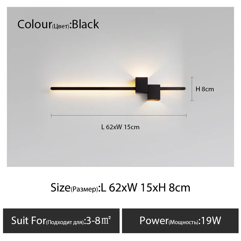 Warm White black L62cm
