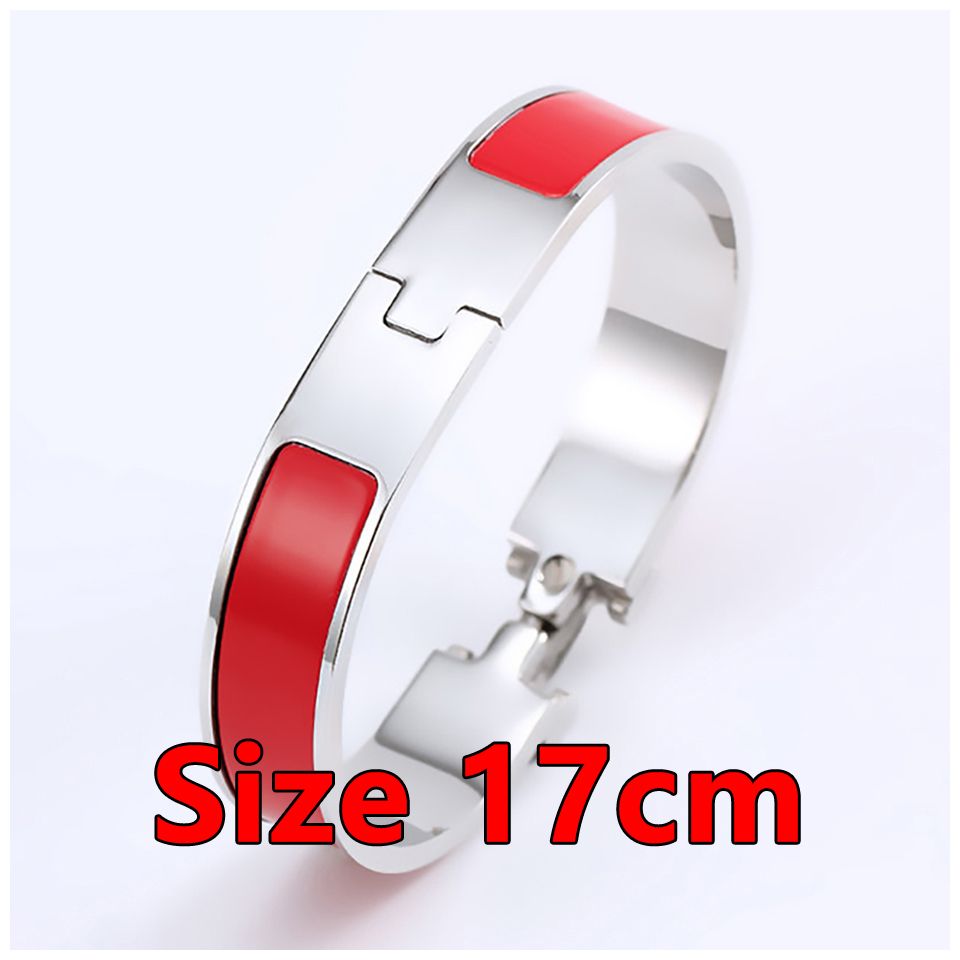 Silver Red Bracelet 17cm