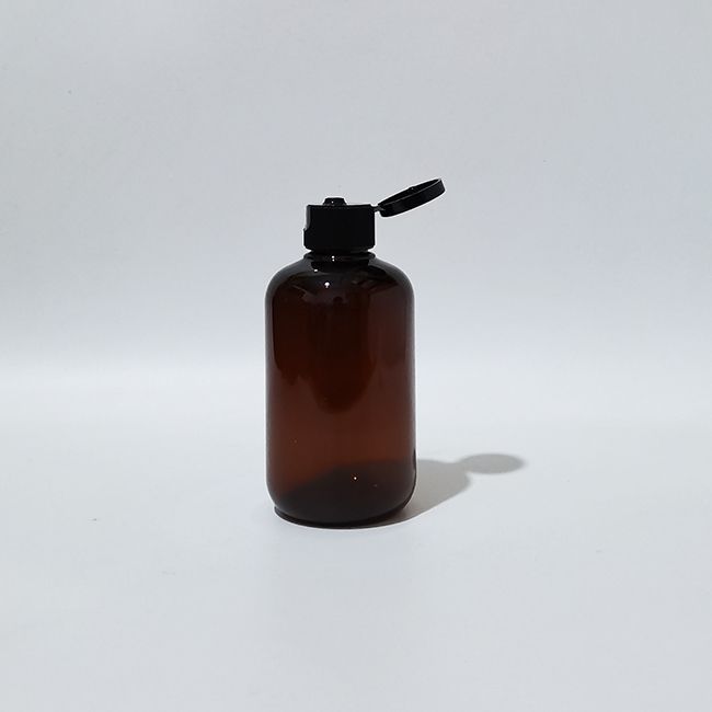 Bouteille marron 200 ml en plastique noir