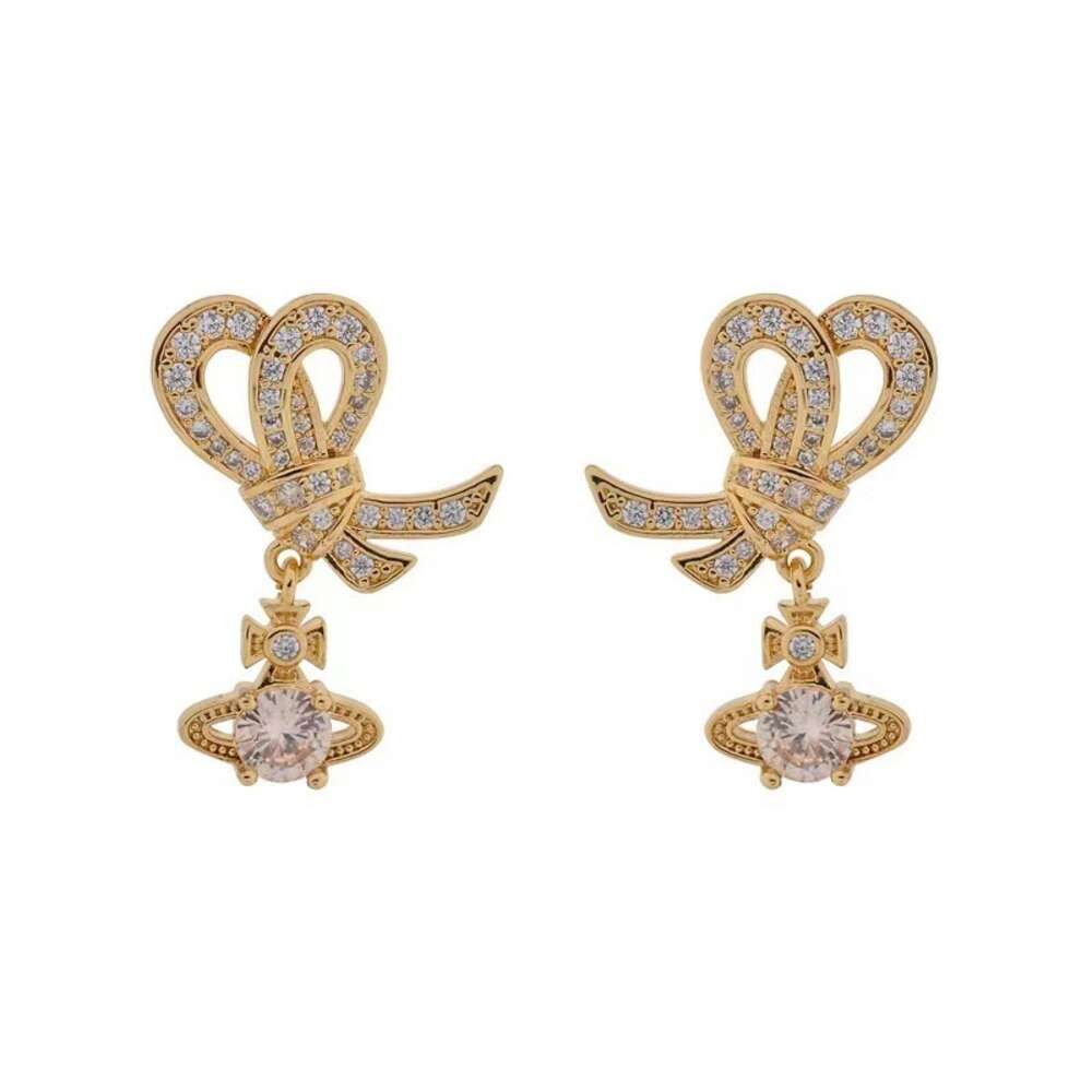 Boucles D'oreilles Noeud Diamant Or