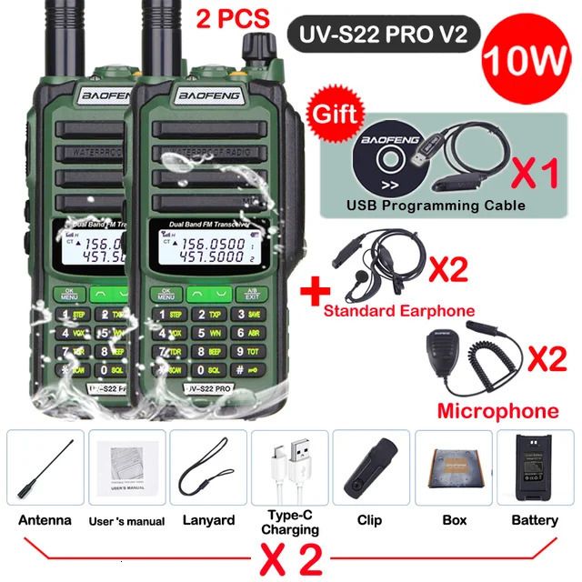 2PCS-Green 3-USBプラグ