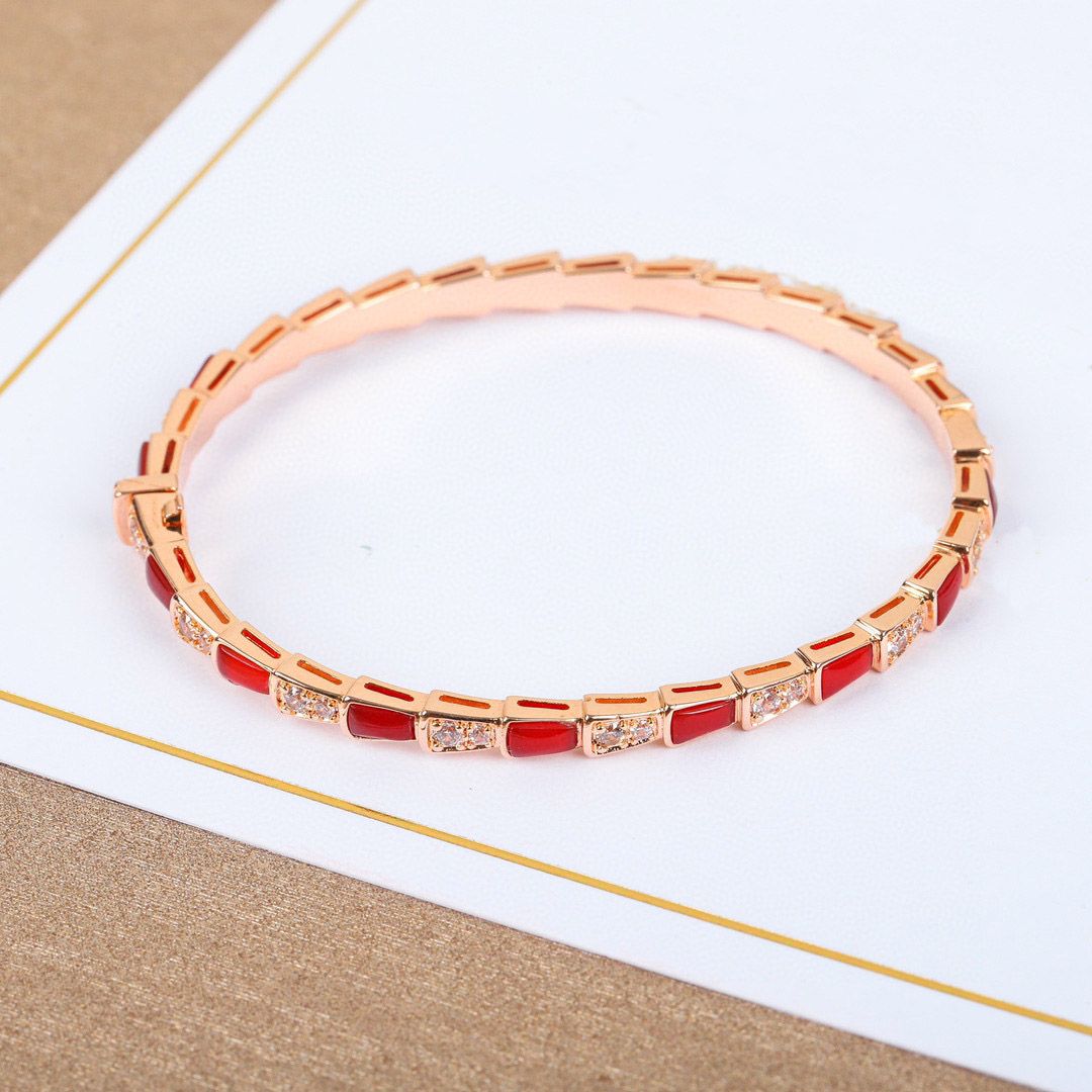 Rose Gold Armband + Red